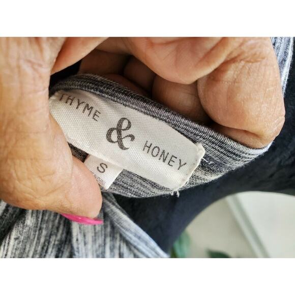 Thyme & Honey Womens Solid Cotton Round Neck Short Sleeve Long Maxi Dress Size S - Picture 8 of 13